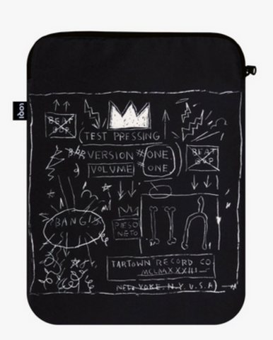 LOQI | CROWN RECYCLED LAPTOP COVER | JEAN-MICHEL BASQUIAT