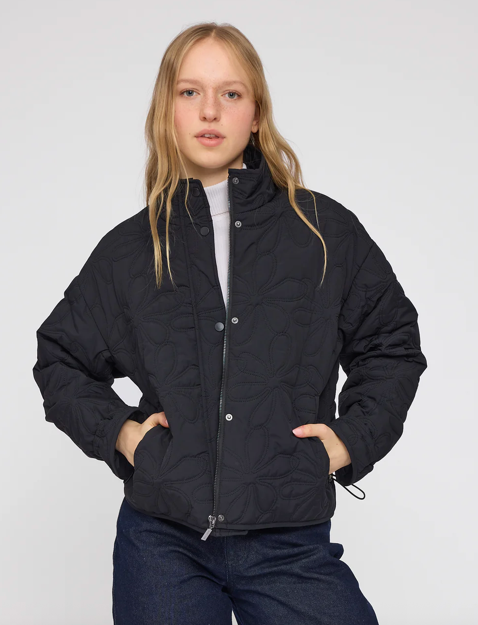 Mazine Leicht gefütterte Jacke mit floralem Steppmuster