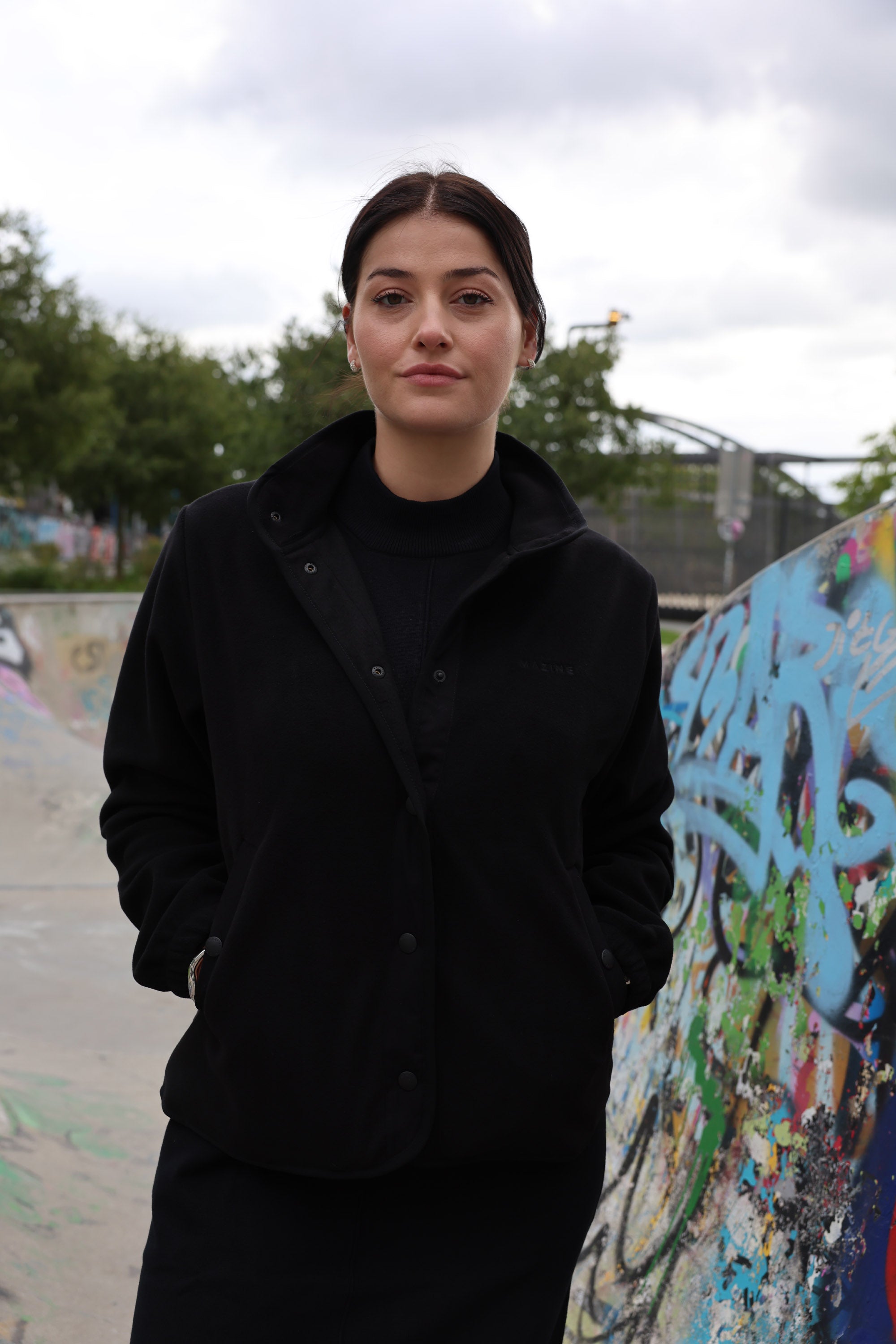 Mazine Loose Fit Fleece Jacke