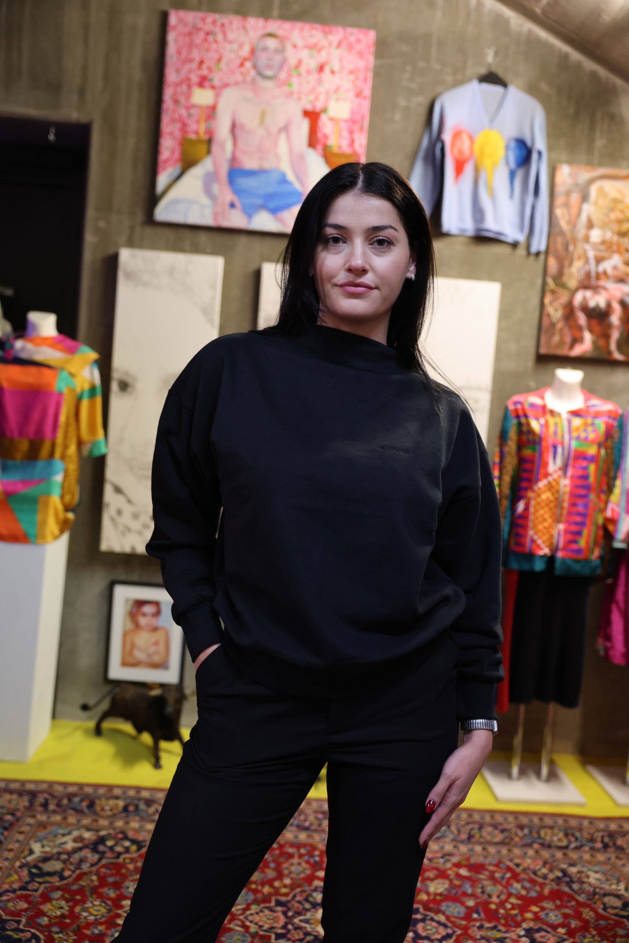 Mazine Soft Fabric Mock Turtleneck Stehkragenpullover