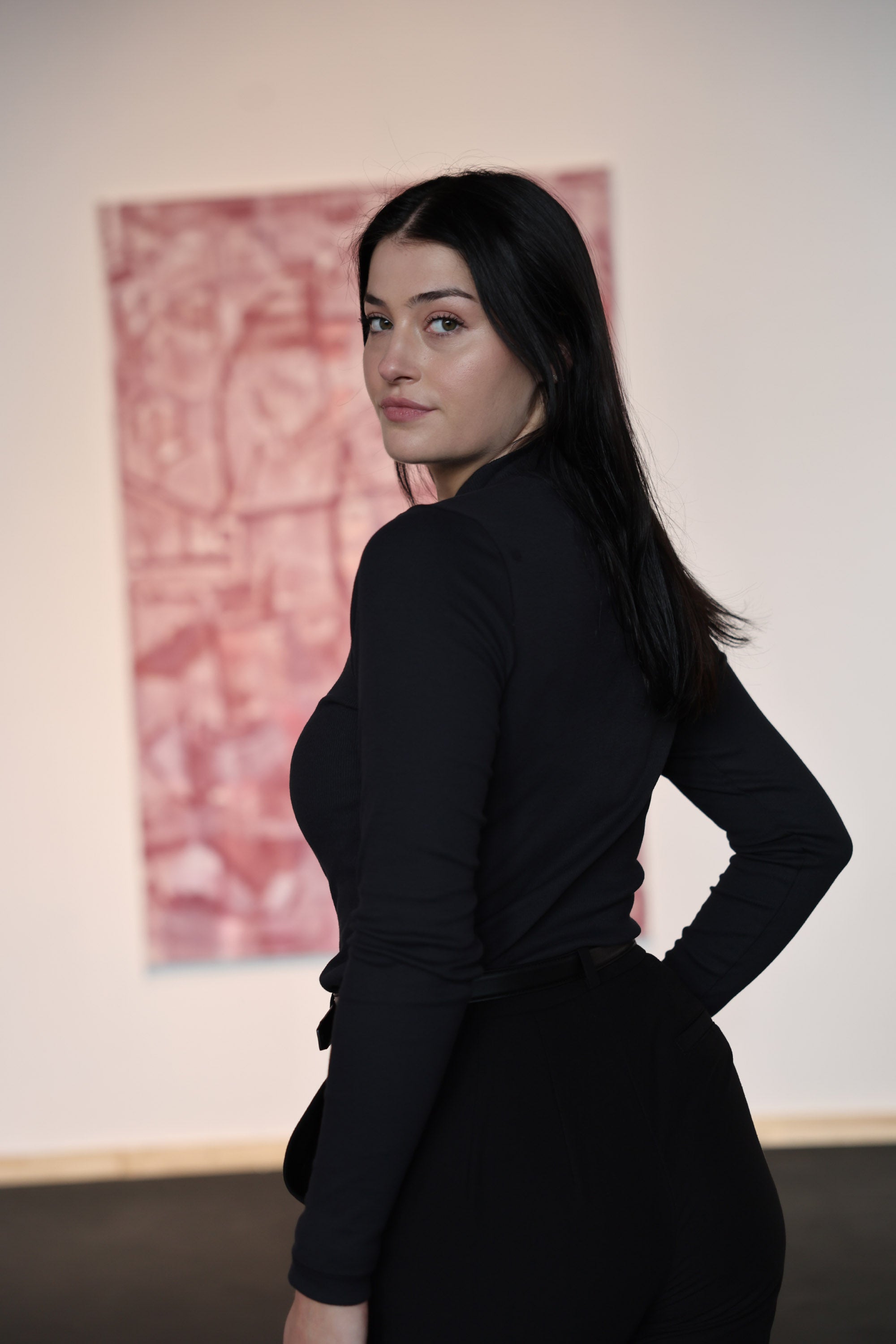 Mazine Turtleneck Longsleeve Rollkragen Langarmshirt in schwarz