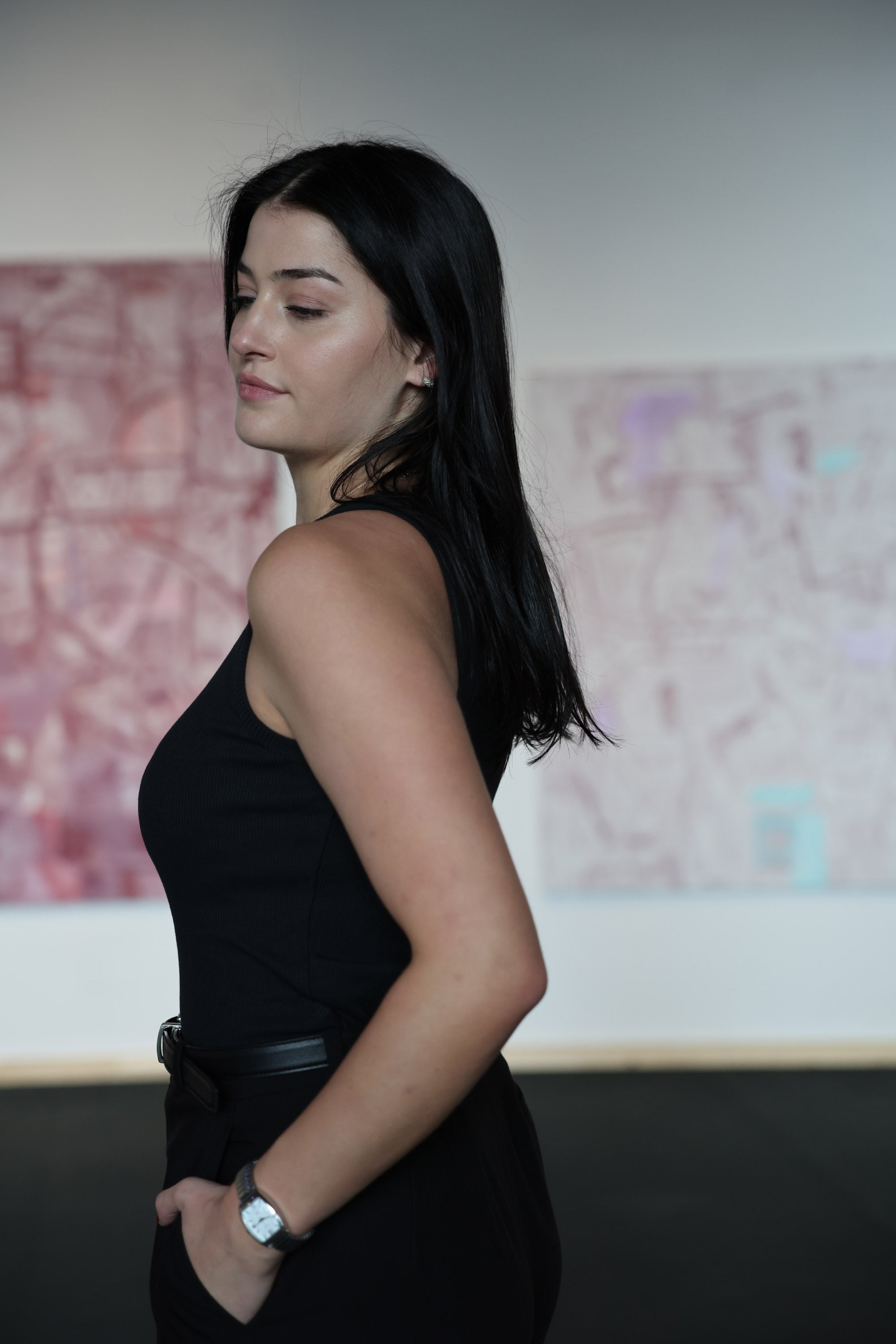 Mela wear Ribbed Tanktop DRISNA aus Bio-Baumwolle in Schwarz