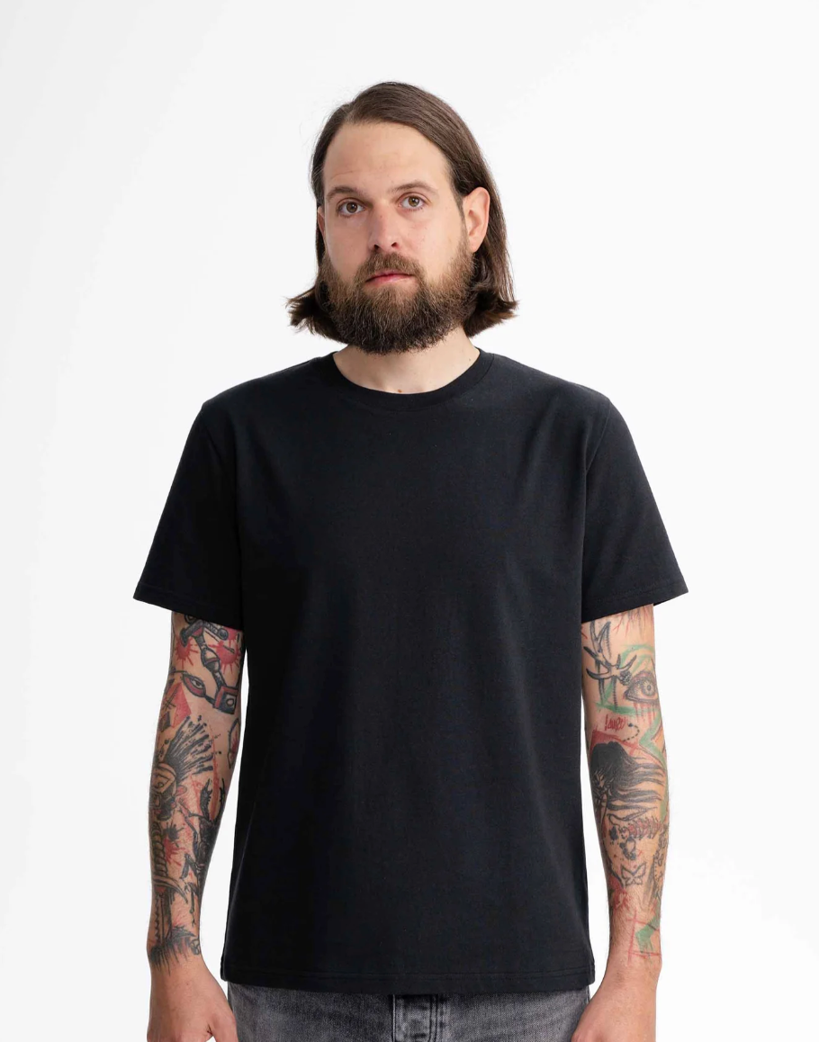 Mela wear Pravin T-Shirt heavy in schwarz für Herren