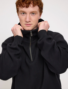 Mazine Jacquard Knit Troyer in Schwarz aus Bio-Baumwolle für Herren