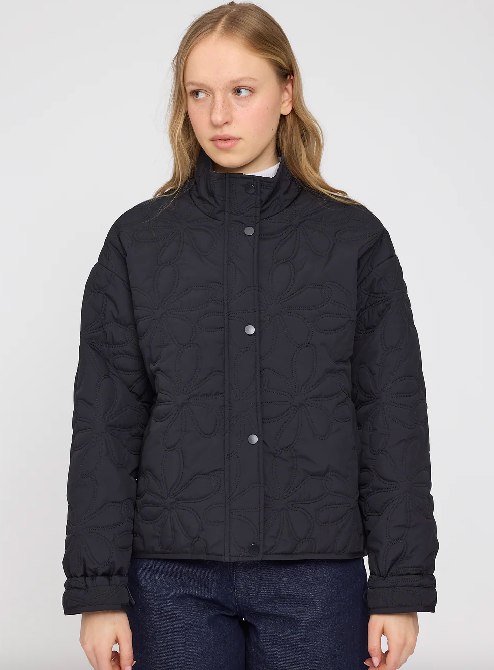 Mazine Leicht gefütterte Jacke mit floralem Steppmuster