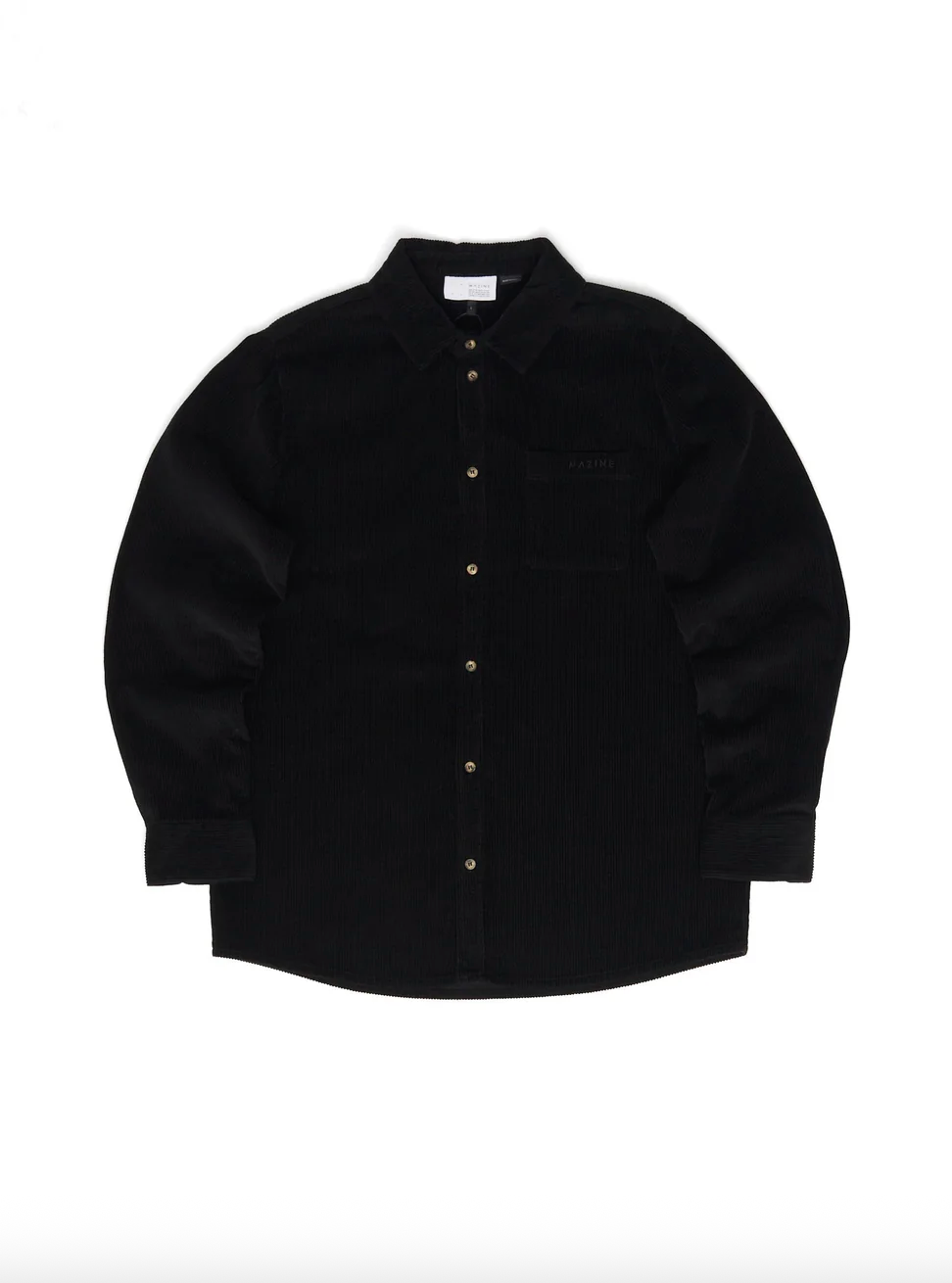 Mazine Pocket corduroy shirt Hemd in Schwarz für Herren