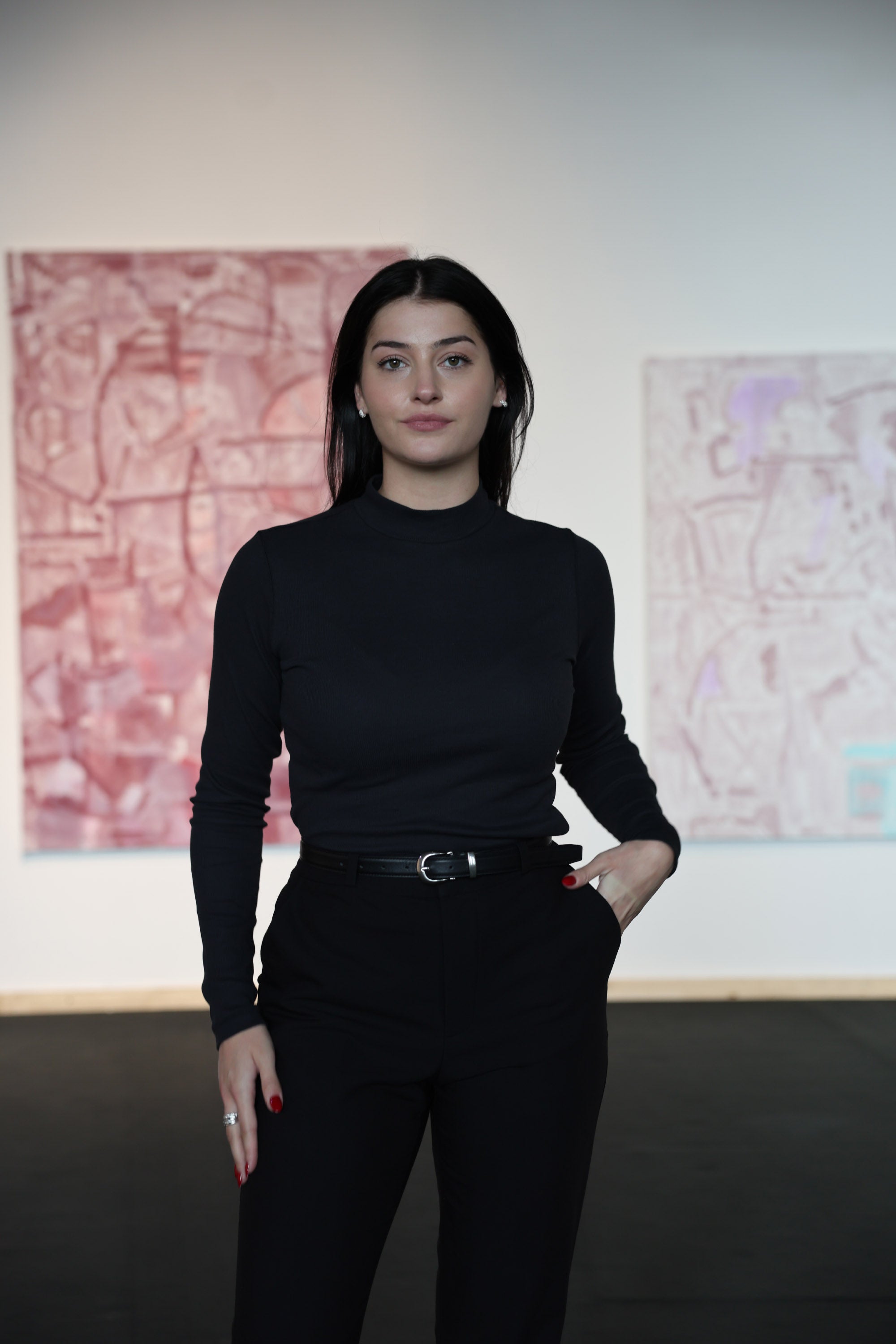 Mazine Turtleneck Longsleeve Rollkragen Langarmshirt in schwarz