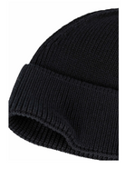 Mela wear Kurze Rippstrick Unisex Beanie RAFI aus GOTS-Zertifizierter Bio-Baumwolle in Schwarz