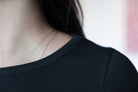 Melawear Ribbed T-Shirt JASLEEN aus Bio-Baumwolle in schwarz