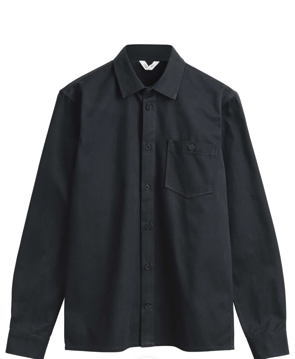 Mela wear Hemd Men Twill Shirt ASHUTOSH in schwarz für Herren