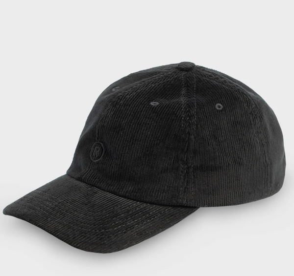 Rotholz - Cord Dad Cap aus Bio-Baumwolle Schwarz