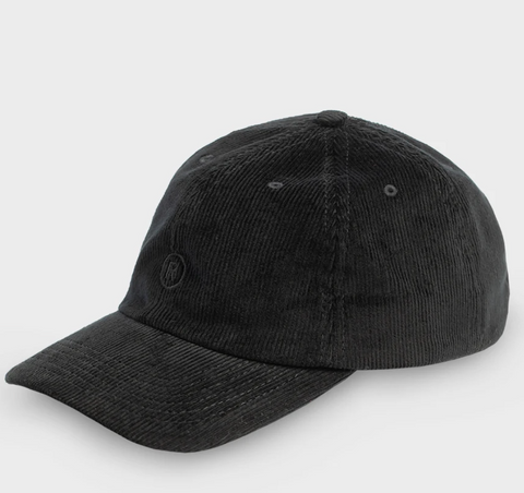 Rotholz - Cord Dad Cap aus Bio-Baumwolle Schwarz