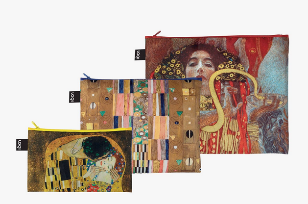 LOQI - Reißverschluss-Taschen | Aurelia Durand | Gustav Klimt | Smiley | Leonardo Da Vinci